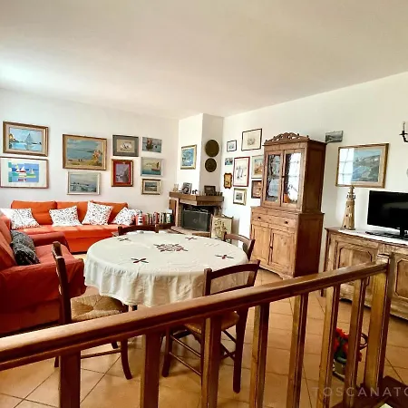 Casa Bianca Pool With Sea View, Fenced Garden, Barbecue By Toscanatour * Castellina Marittima